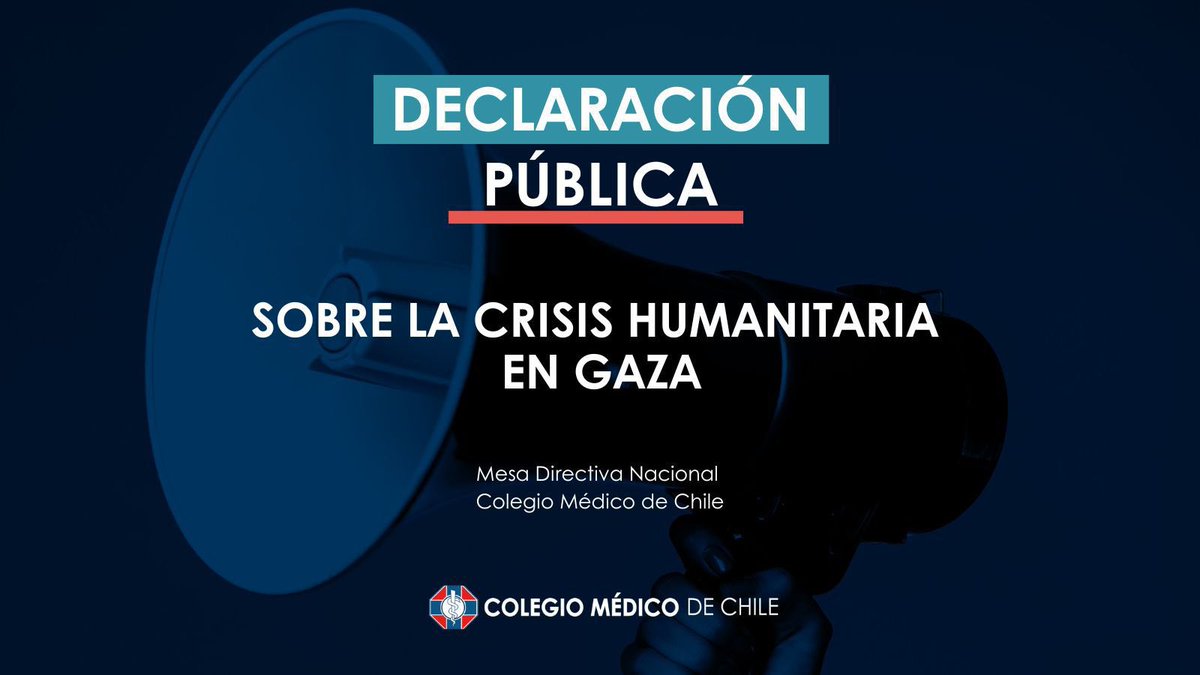 colmedchile's tweet image. La crisis humanitaria en Gaza no puede ser ignorada. Desde el #COLMED nos sumamos a los llamados realizados por distintos organismos internacionales al cese inmediato de los ataques a civiles y personal de salud, la liberación de rehenes israelíes y el acceso pleno a ayuda…