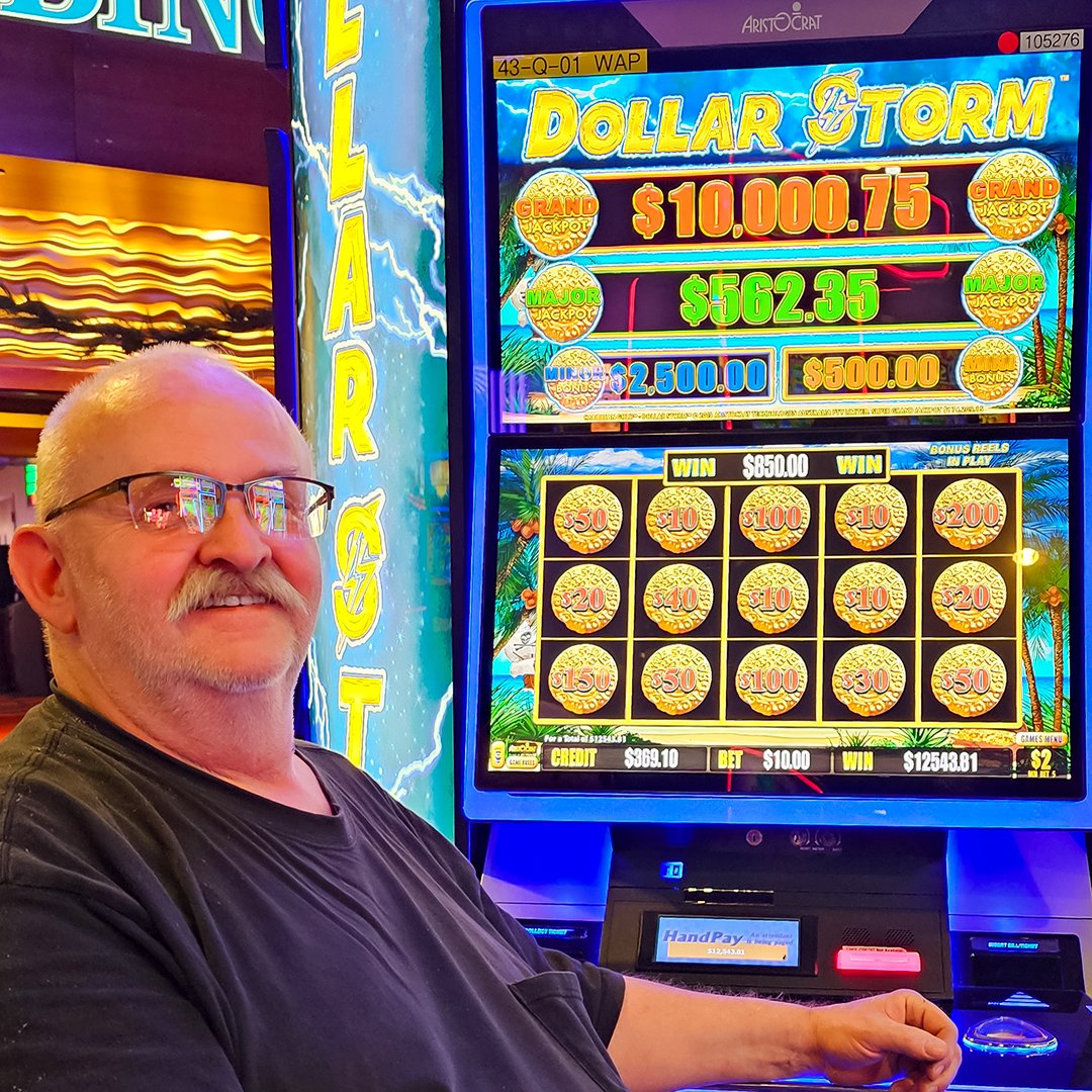 MohawkCasino's tweet image. 💲 ⚡ A storm of fortune for George! George spun a fantastic $12,543.81 jackpot while playing Dollar Storm! bit.ly/41ha0eB #mohawkcasino #dollarstorm #bestslotsnearme #nycasinos #casinoslotgames #slotgames #handpay #callattendant