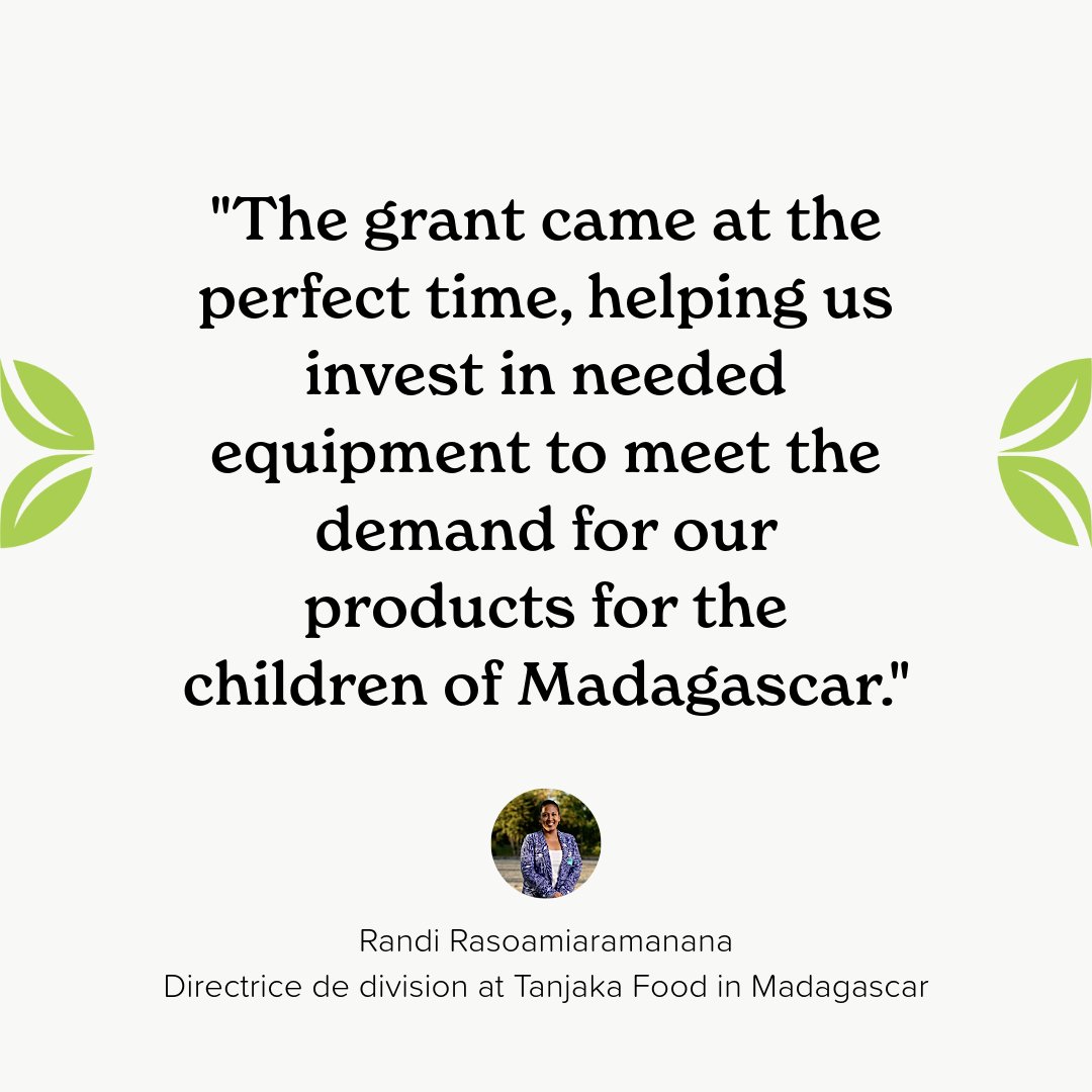 EdesiaNutrition's tweet image. Swipe to learn more about Tanjaka Foods the most recent recipient of the Edesia Innovation Grant.