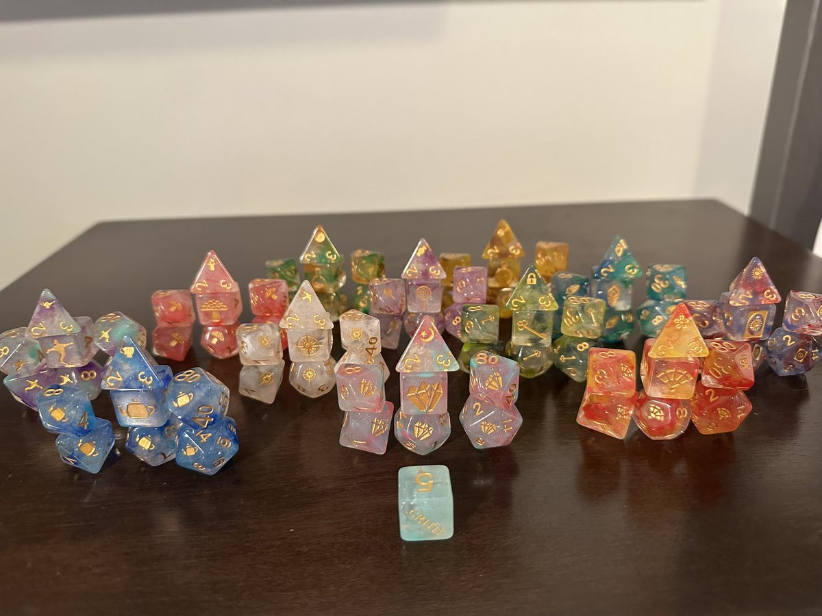 Have your Trinkets, Knick-naks, and Do-dahs #Dice from our latest #Kickstarter come in yet? If so let us know! We’d love to see pictures of your new dice and hear about which Trinkets are your favorites!