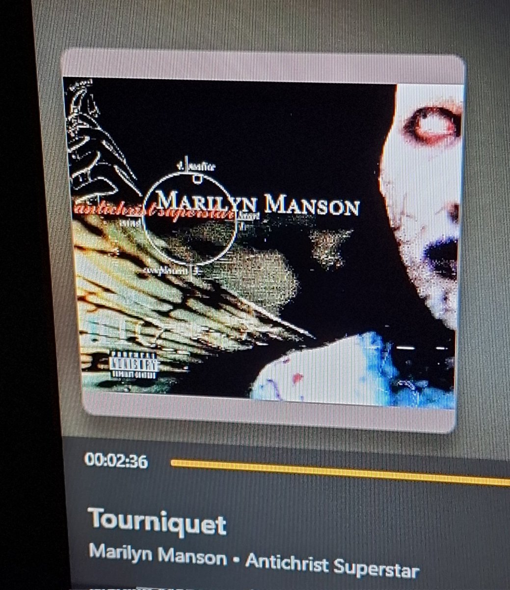 I love listening to this song at night, it gives a completely different vibe than when you listen to it during the day 
#MarilynManson #antichristsuperstar #tourniquet