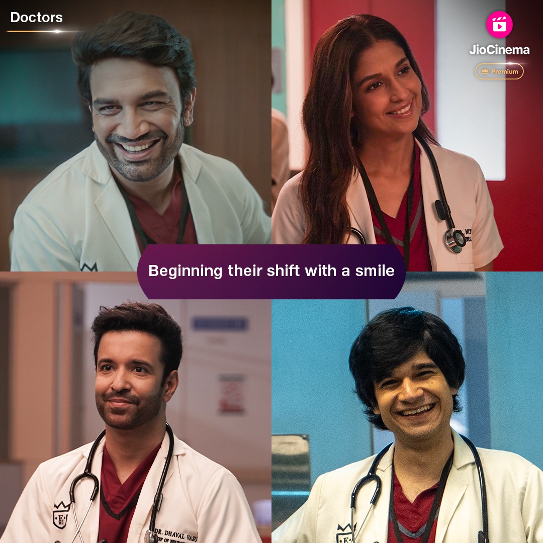 JioCinema (@jiocinema) on Twitter photo A smile a day is the doctor's way 🩺😁
Doctors, now streaming, only on JioCinema Premium.
<a href="/SharadK7/">Sharad Kelkar</a> <a href="/1harleensethi/">Harleensethi</a> <a href="/ali_aamir/">Aamir Ali</a> <a href="/TheVivaanShah/">Vivaan Shah</a> #SahirRaza <a href="/sidpmalhotra/">siddharth malhotra</a> <a href="/sapnasmalhotra/">sapna malhotra</a> <a href="/radhikaanand66/">radical</a> <a href="/jiostudios/">Jio Studios</a>
#DoctorsOnJioCinema #JioCinemaPremium A smile a day is the doctor's way 🩺😁
Doctors, now streaming, only on JioCinema Premium.
<a href="/SharadK7/">Sharad Kelkar</a> <a href="/1harleensethi/">Harleensethi</a> <a href="/ali_aamir/">Aamir Ali</a> <a href="/TheVivaanShah/">Vivaan Shah</a> #SahirRaza <a href="/sidpmalhotra/">siddharth malhotra</a> <a href="/sapnasmalhotra/">sapna malhotra</a> <a href="/radhikaanand66/">radical</a> <a href="/jiostudios/">Jio Studios</a>
#DoctorsOnJioCinema #JioCinemaPremium