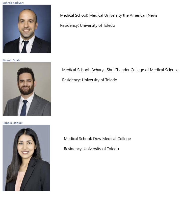 We are pleased to announce the fellowship match for 2025/2026. 
Congratulations!