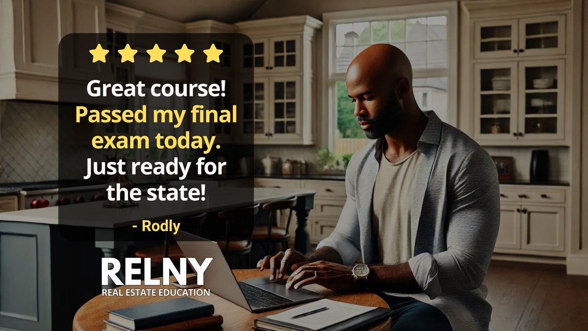 RELNYSchool's tweet photo. Take your New York real estate licensing course online with Kristen Bacorn in 5 languages. You can also take your final exam at home in 5 languages. Visit https://t.co/DyeR8PEazB to get started!
#realestatelicense #realestateschool #nyrealestate #nycrealestate https://t.co/Z40s5Avovg