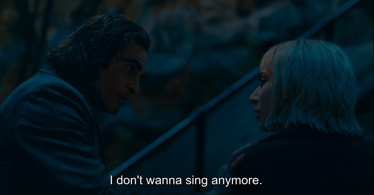 editinframe's tweet image. Joker: Folie à Deux is the biggest disappointment of all the films I watched in 2024. In spite of the success of the first chapter, Phoenix’s performance, some very thoughtful and deep scenes, the camerawork, the sound design, but it's a complete failure on all other aspects.