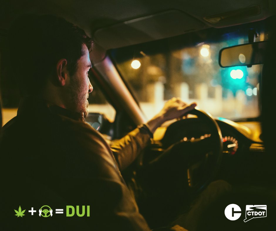 CThighwaysafety's tweet image. Cannabis-impaired driving has the same penalties as alcohol-impaired driving. Driving under the influence of cannabis will not just give you a ticket; it is a criminal offense.
 
Learn more about the penalties for driving high: ow.ly/KfjR50UfWxm 
 
#DrivingHighEqualsDUI