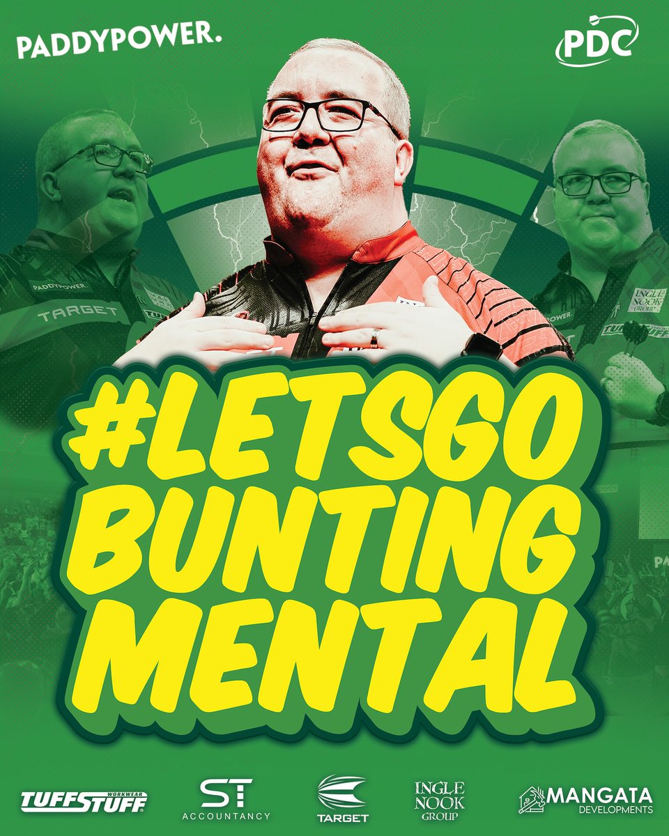 Arrived at the venue ahead of my match with Luke. Thanks again for all your messages. Time to hit the board and prepare for my game. 🤞🏼🙏

#LetsGoBuntingMental #LGBM #WCDarts
#LosGehtsBuntingMental 

🎤🎶🎶
I'm bulletproof, nothing to lose
Fire away, fire away
Ricochet, you take