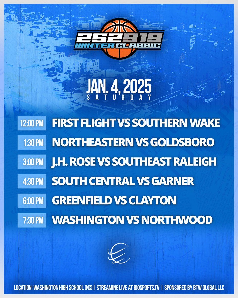 Just a few days away. 😎

Come see some contenders all day long this Saturday at Washington High School (NC).

252 vs 919 BTW Global Winter Classic.