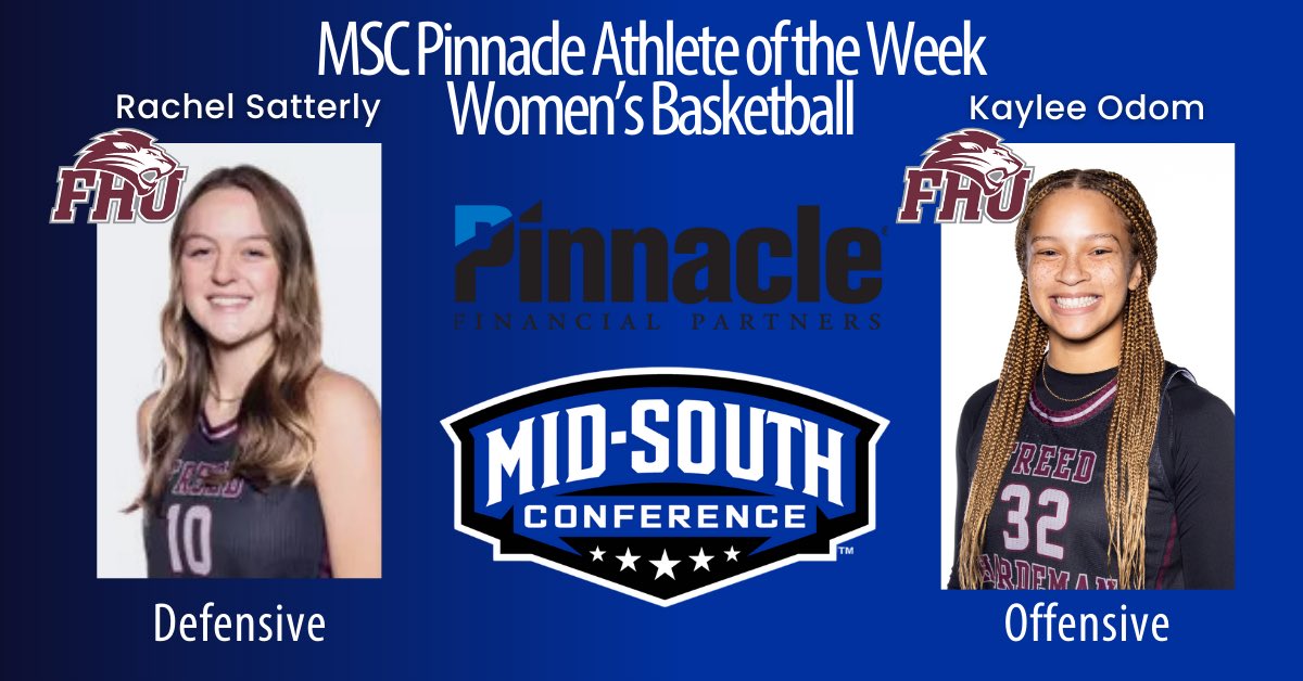 🏀Women’s Basketball🏀

<a href="/gofhulions/">FHU Athletics</a> sweep this weeks honors‼️‼️

Kaylee Odom earn offensive honors while teammate Rachel Satterly earn defensive honors!

Check out the full release below 👇 👇

🔗 tinyurl.com/mxvvapwm