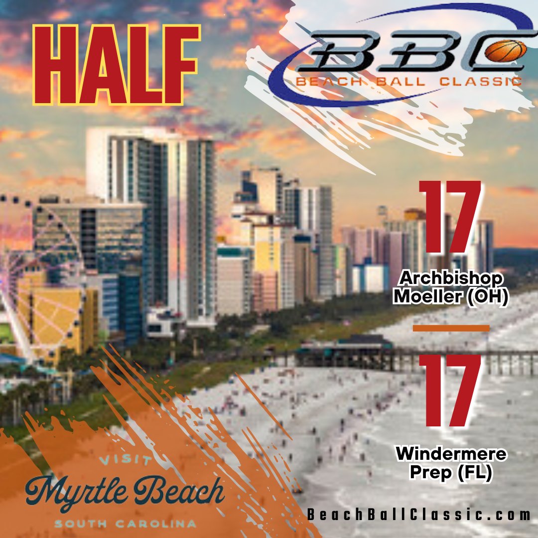 Beach Ball Classic (@bbcbasketball) on Twitter photo We have a defensive battle so far in the 5th place game of the Traditional Bracket in the #2024BBC. <a href="/MoellerBBall/">Archbishop Moeller Basketball</a> and <a href="/WPS_Basketball/">Windermere Prep Basketball</a> are all tied at 17-17.
<a href="/MyMyrtleBeach/">Visit Myrtle Beach</a> We have a defensive battle so far in the 5th place game of the Traditional Bracket in the #2024BBC. <a href="/MoellerBBall/">Archbishop Moeller Basketball</a> and <a href="/WPS_Basketball/">Windermere Prep Basketball</a> are all tied at 17-17.
<a href="/MyMyrtleBeach/">Visit Myrtle Beach</a>