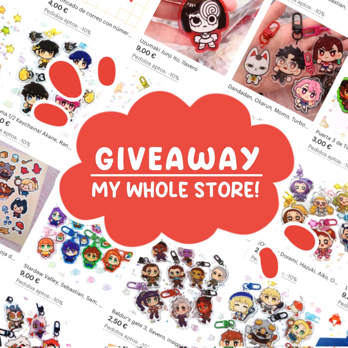 ♥️ GIVEAWAY!! ♥️
To thank you for all your support in 2024 I want to raffle a product to choose from all those in my store for the winner!

To participate:
🍀 RT + follow me!
🍀 You can tag a friend
Shipping worldwide

♥️ Thank you very much for this year ♥️ 
Ends Jan 2
L1nk!👇