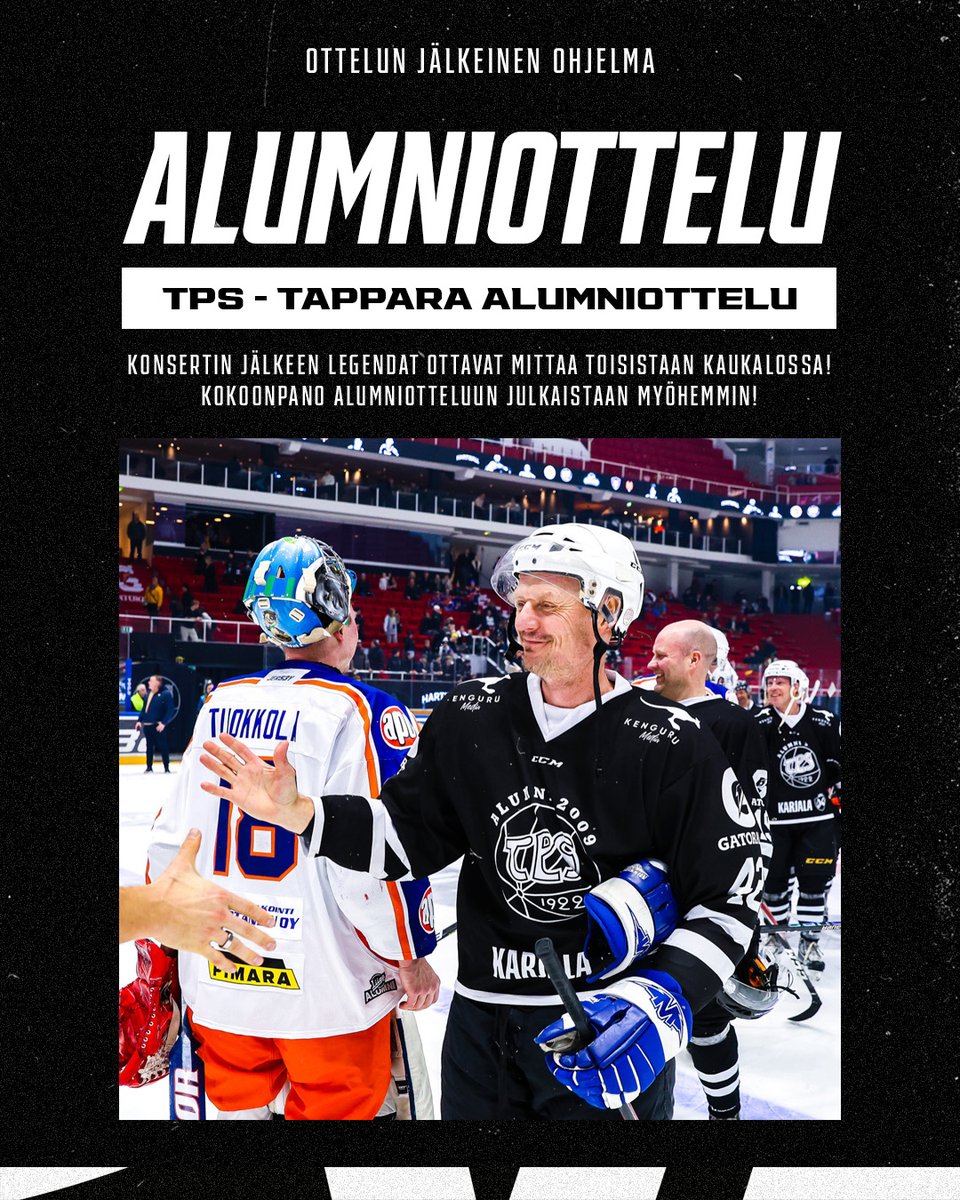 HCTPS's tweet photo. 🔥 Superlauantai palaa suurempana kuin koskaan! 🔥

Luvassa tulinen TPS – Tappara, huikea Gasellien keikka ja TPS:n ja Tapparan Alumnijoukkueiden kohtaaminen! 🏒🎤 Varmista paikkasi ajoissa!

#HCTPS #Turku #Superlauantai #Liiga #Gasellit https://t.co/f0sV4ISb8I
