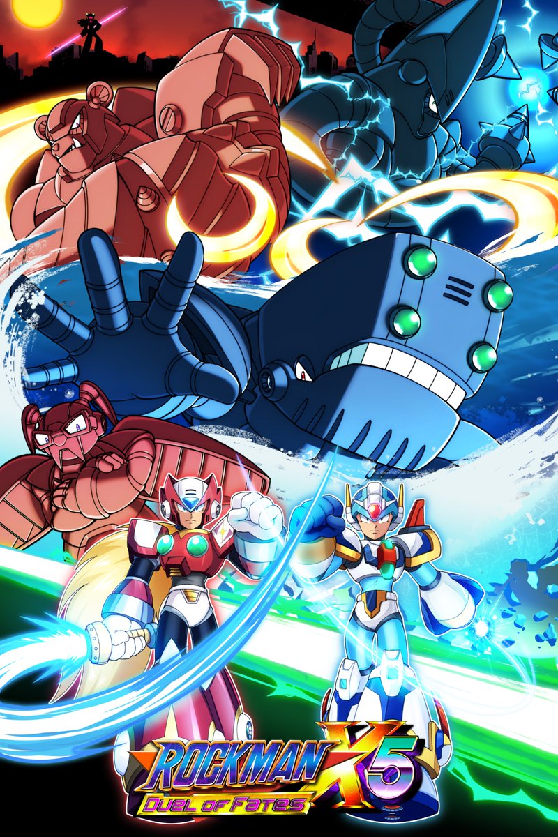 LegacyVm14317's tweet image. Rockman X5 Duel Of Fates, is a Web Series that recounts the events of X5. Currently has 3 chapters and 2 Gaidens (SpinOff)
Playlist on comments
The art of the cover of Season 1 made by:
Sketch: @RockArtistZ and @EuphyTheFox
Line Art and Desing: @Strike_Sketch
Color: @Robarts_h