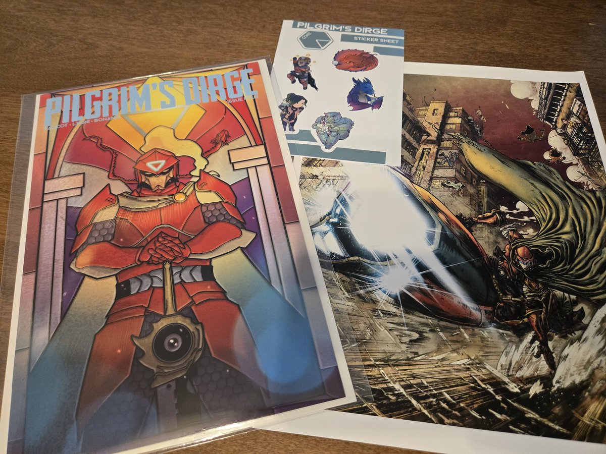 Just got my copy of Pilgrim's Dirge issue 4! 🔥 One of my favorite covers for the series to date! 😍

If you haven't already, you can check out a review of issue 1 and an interview with the creator on YouTube. 😁👌

#indiecomicbook #kickstartercomicbook #kickstartercomics