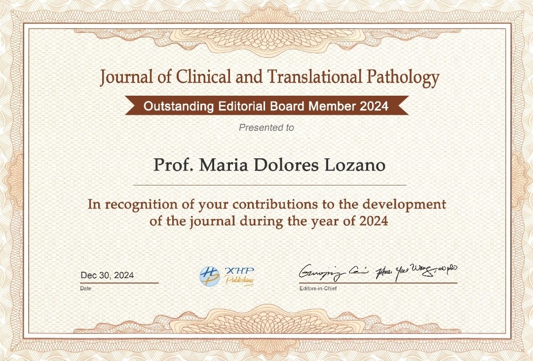 So honored to have received The JCTP 2024 Outstanding Editorial Board Member Award.
Thanks so much!
I am looking forward to keeping  working in 2025 👍🔝🙏 <a href="/gcai1978/">Guoping Cai, MD</a> <a href="/IACytology/">International Academy Cytology</a> <a href="/SEAP_IAP/">SEAP-IAP</a> <a href="/ClinicaNavarra/">Clínica Universidad de Navarra</a> <a href="/aakasharmand/">Zubair Baloch</a> <a href="/mtsiddi/">Momin Siddiqui</a> <a href="/MerceJorda1/">Merce Jorda</a> <a href="/ESP_Pathology/">European Society of Pathology (ESP)</a> <a href="/CytologyEFCS/">EFCS</a>