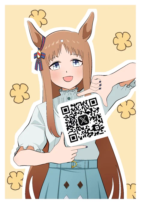 あと名刺作ったんだけどサイズミスってバカでかくなったので結局配らなかったやつのイラストをせっかくなので公開をば…
もちろんこのQRコードは僕のプロフに飛ぶものです() 