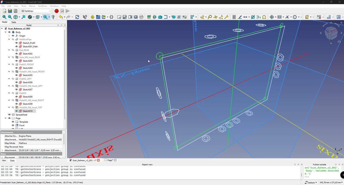 Designed new v2 version of my 3d scanning frame which allow 360° scanning in one go. Ideas come true by using FreeCAD <a href="/FreeCADNews/">FreeCAD (CAD+CAM+FEA)</a> which further improved with new 1.0 version.