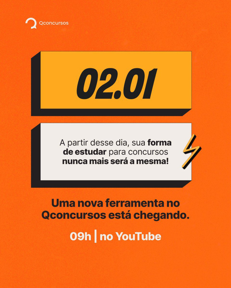 Dia 02/01/2025: Um marco na sua preparação!

Seja um dos primeiros a conhecer a nova ferramenta do Qconcursos.