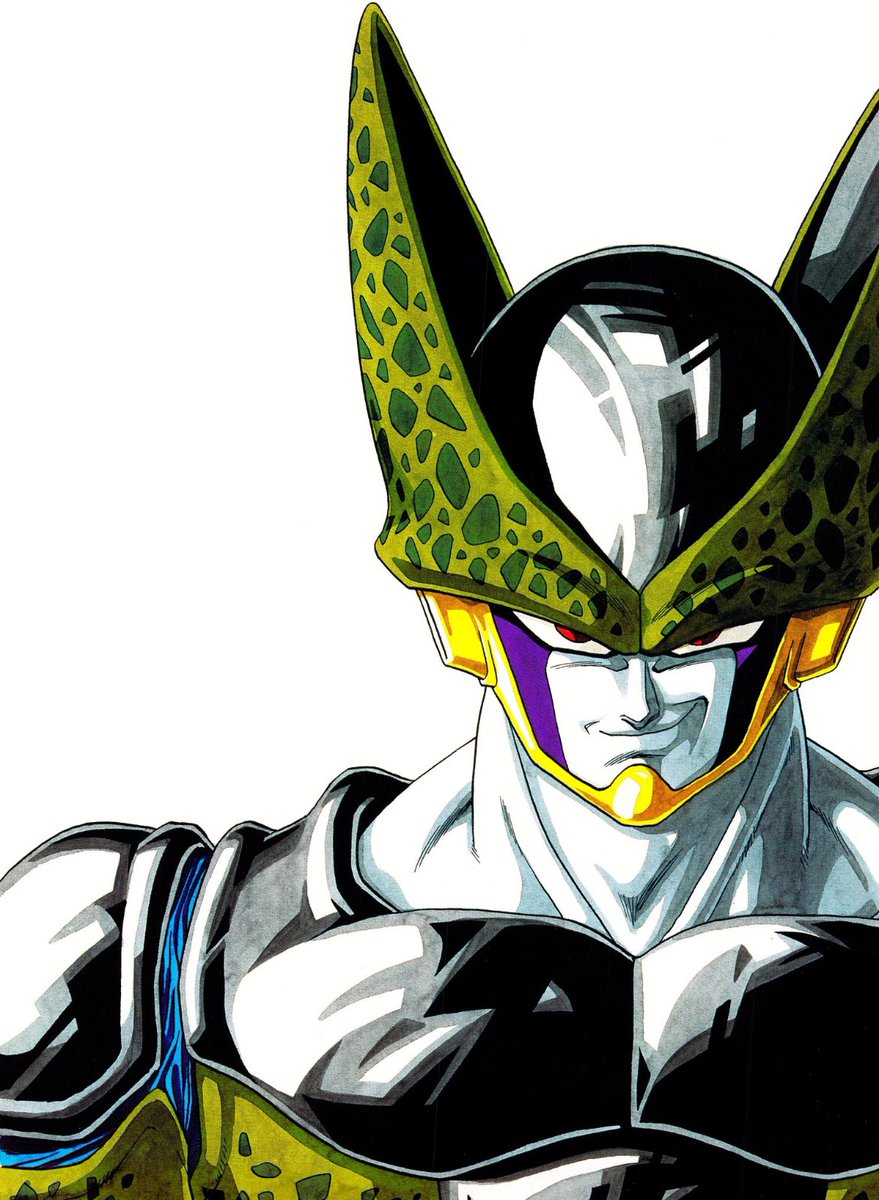 DBZdaily_'s tweet image. Perfect Cell art by Akira Toriyama
