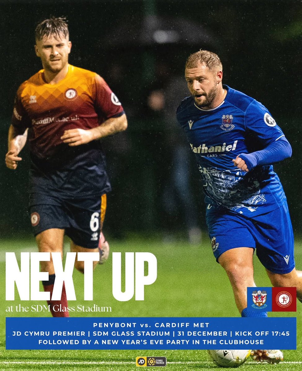 PenybontFC_'s tweet image. We've got a busy day planned on New Year's Eve 😍
 
🆚 We take on Cardiff Met at 5:45pm
🍺 Free pint with every adult ticket
🥤 Free soft drink with every u16 ticket
🪩 Disco, karaoke and bring your own buffet in the clubhouse to bring in the New Year
🎟️ Match tickets available…