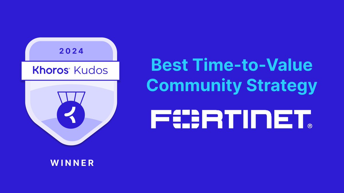 How did <a href="/Fortinet/">Fortinet</a>, our 2024 Best Time-to-Value Community Strategy winner, earn 357% YoY growth in member registrations to their Community? 😮 Read their winning #KhorosKudos submission to find out: khoros.news/51mwfblf
