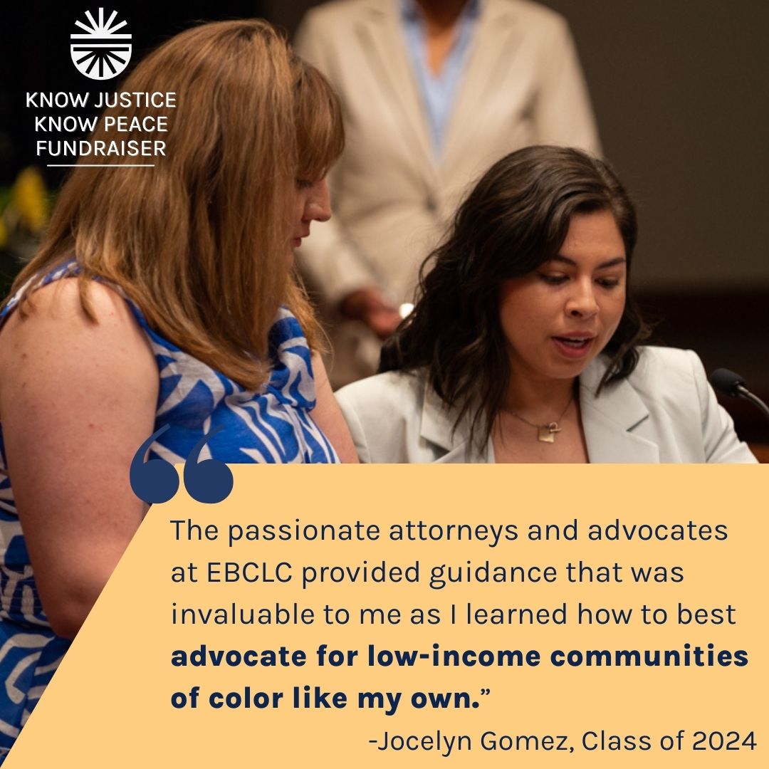 Jocelyn is a proud daughter of farm workers. Like many EBCLC clinical students, Jocelyn's law school dreams were inspired by her desire to give back to her own community. Support the next generation of justice advocates with a gift today! bit.ly/EBCLC2024