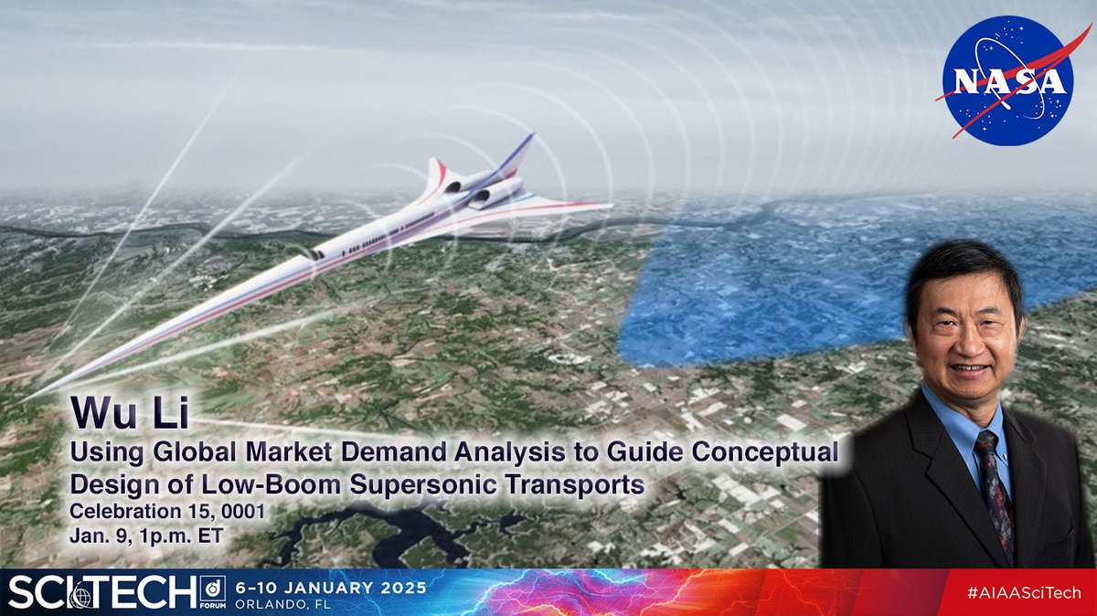 Enjoy your lunch early <a href="/aiaa/">AIAA</a> #SciTech! You don't want to miss Wu Li's presentation on low-boom supersonic transport and global market demand.