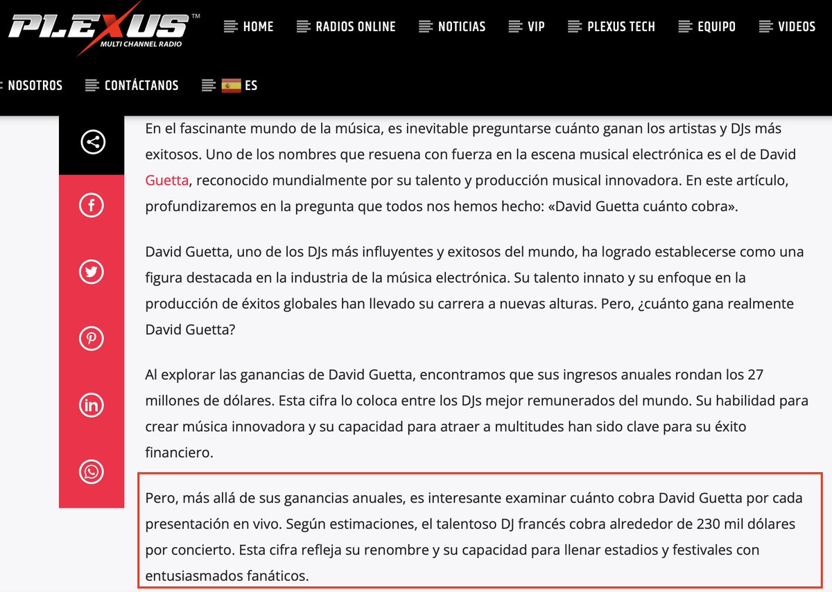 CarlosTorresF_'s tweet photo. 🚨 David Guetta cobra por concierto 4 millones 600 mil pesos.

Pero @ClaraBrugadaM le va a recetar a los chilangos al Sonido Polymarchs por 12 millones de pesos por un concierto.

En una comparación de precios que cobran DJ de talla mundial, encontré que el talentoso DJ Francés David Guetta cobra aproximadamente 230 mil dólares, más menos 4,600,000 pesos mexicanos, sin embargo, el gobierno austero de la CDMX contrató al sonidero Polymarchs por la cantidad de 12 millones de pesos para entretener al pueblo bueno en año nuevo.

Saquen sus conclusiones.