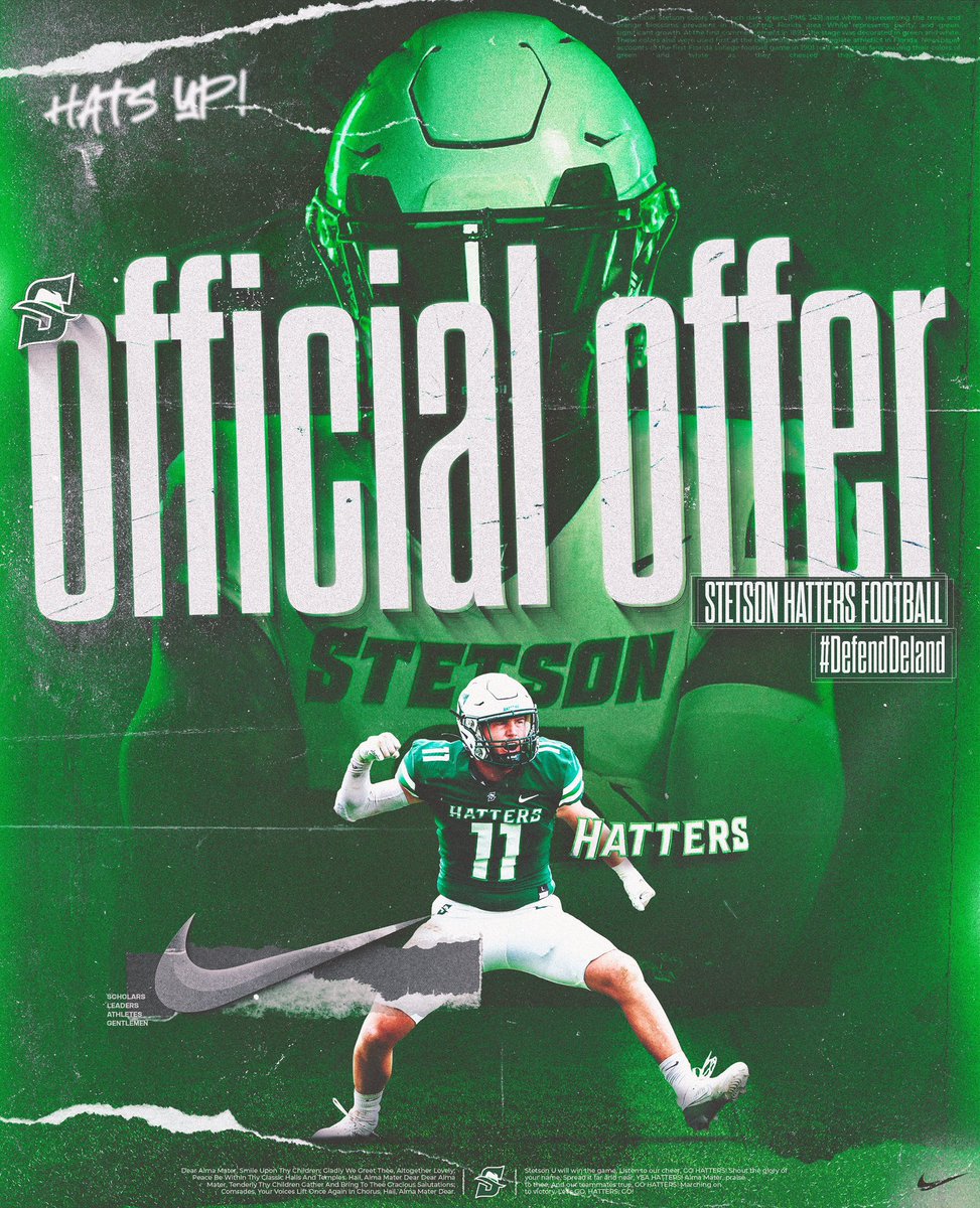 Blessed to receive a D1 offer from Stetson University ! Thank you <a href="/CoachKLBs/">Dustin Kincaid</a> <a href="/BIGshadowMIKE/">Coach Mike Jasper</a>