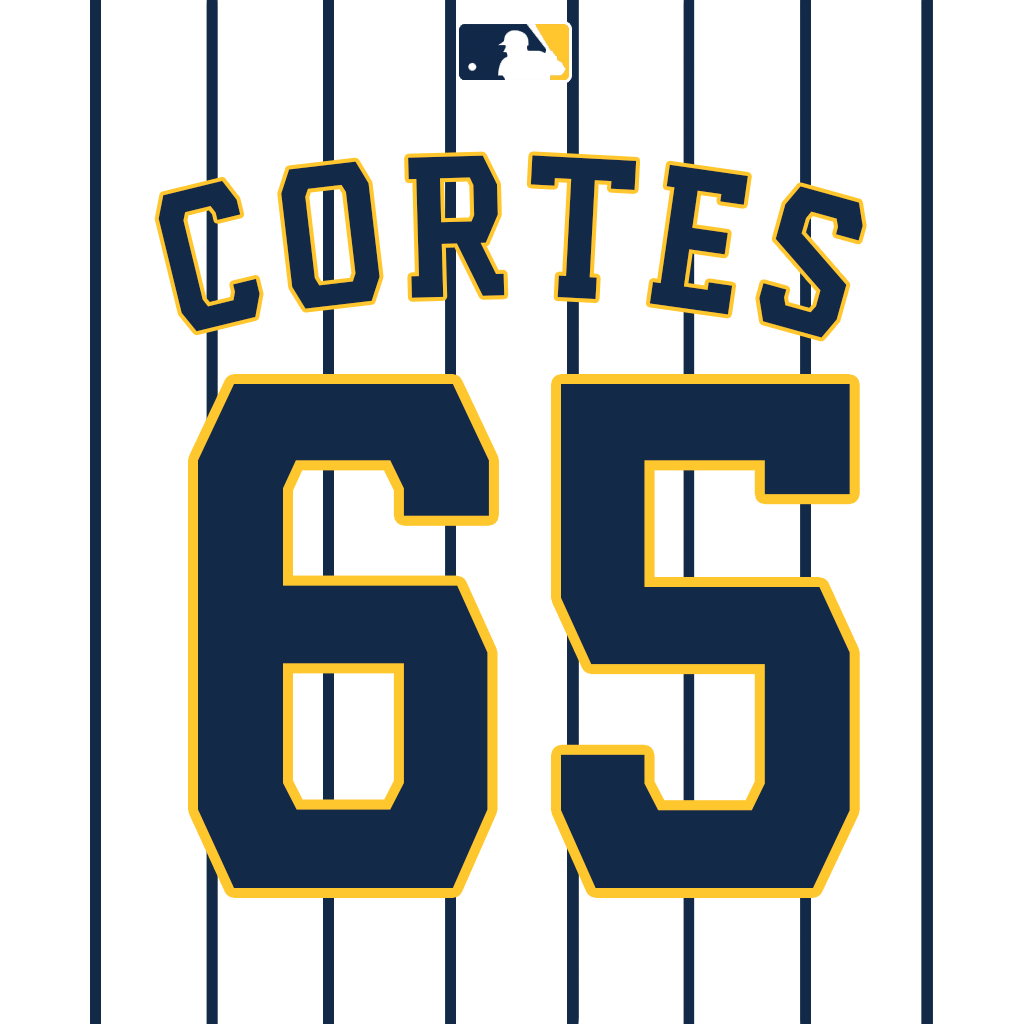 MLB Jersey Numbers (@numbersmlb) on Twitter photo LHP Nestor Cortes (<a href="/Cortes_1210/">Nestor Cortes</a>) will wear number 65. First wearer in team history. #Brewers LHP Nestor Cortes (<a href="/Cortes_1210/">Nestor Cortes</a>) will wear number 65. First wearer in team history. #Brewers