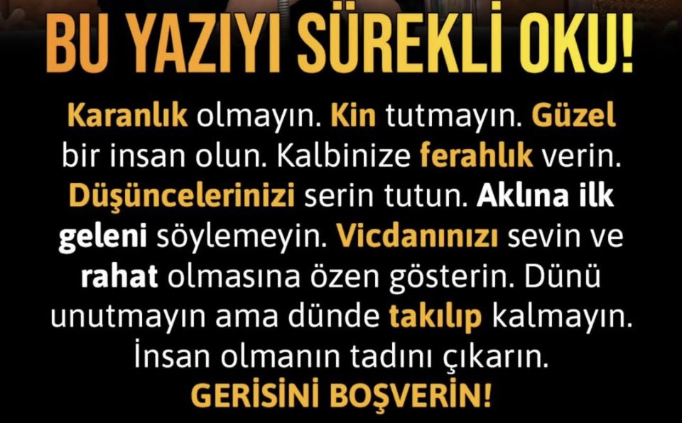 Yeni yılda bunları inşallah uygulamak dileğiyle…🎄🎆