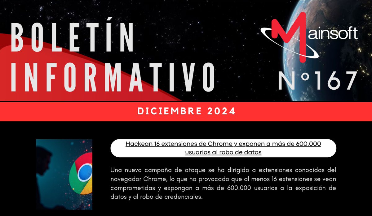 MainsoftPeru's tweet image. ¿Quieres enterarte de este y otros boletines de Ciberseguridad que tenemos para ti? Ingresa a mainsoft.cl/boletines-ti/ y ponte al día con las últimas noticias.