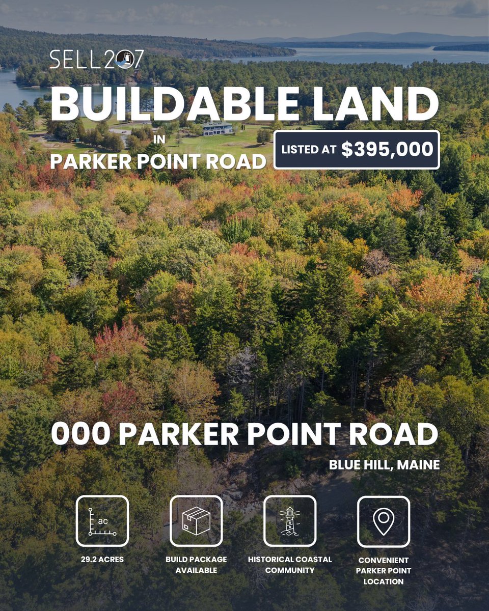 sell207's tweet photo. 🎄📍 000 Parker Point Road, Blue Hill, Maine

Unwrap endless possibilities this holiday season with 29.2 acres of pristine land in the heart of Blue Hill! Whether you're dreaming of a year-round home or a peaceful retreat, this property offers the perfect canvas. 🏡✨ https://t.co/yndJgs6KOT