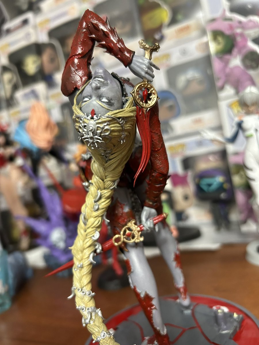 Oppichow's tweet image. Some of the awesome figures I’ve painted this year! I love painting figures but my back hates it hahahah #mercyoverwatch #widowmaker #shadowheart #orinthered #3dprinting #esmonster #bulkamancer #nomnomfigures