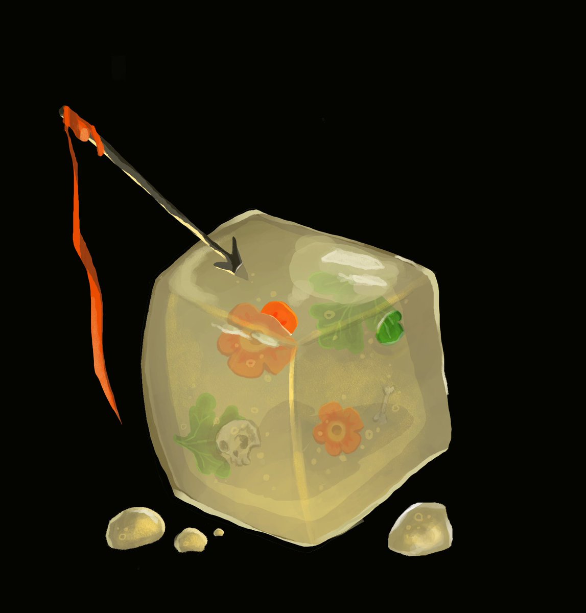 В позапрошлом году нарисовался Голивьелем, а в этом новогодний бестарий пополнился им: Холодцовым кубом! 

Мужайтесь, приключенцы