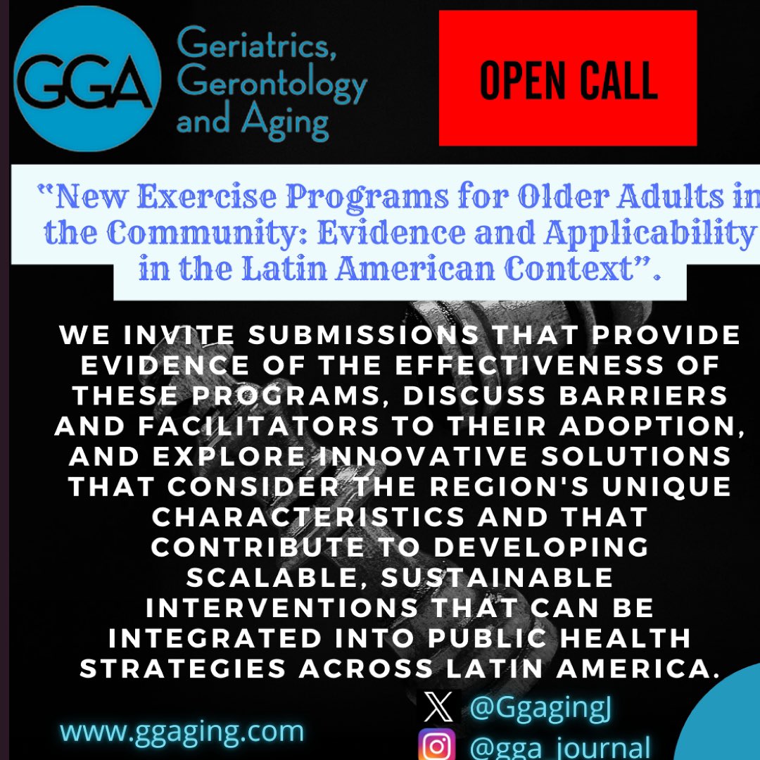 Submit your research to Geriatrics, Gerontology and Aging journal 

ggaging.com/special-call