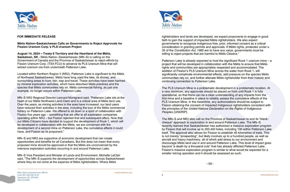 PraiseKek's tweet image. $FCU 🇨🇦 missed its expected positive ministerial decision from Saskatchewan in Q4 2024, while $NXE &amp;amp; $DNN continue advancing their EIS approvals. Will my theory (published in PDF) prove right or wrong in 2025? Did Leigh Curyer outmaneuver $FCU and cripple $PDN 🇦🇺 in the process?