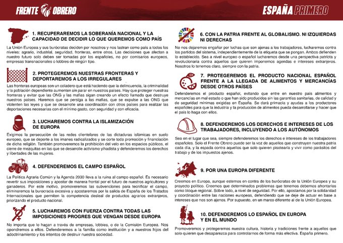 Programa del FO para las elecciones europeas.
