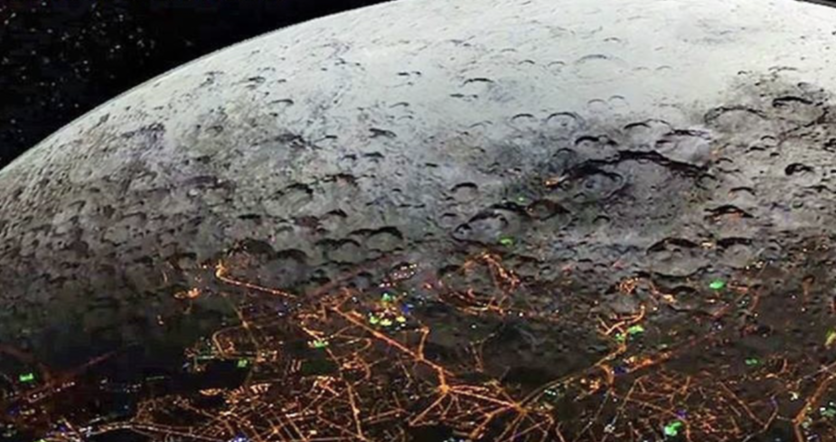 maniaUFO's tweet photo. Video Leaked from NASA’s top-secret mission “Syn 25”, Shows Cities on the Dark Side of the Moon.
On the dark side of the moon, we can see incredible cities. Between 1965 and 1968, humans built these cities under the auspices of the company T SOS Inc and NASA. https://t.co/NjRx1D2zGQ