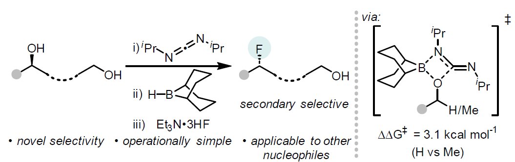 Boron_Chemistry's tweet photo. Borane-Mediated Highly Secondary Selective Deoxyfluorination of Alcohols (@DomRWillcox, @InglesonMike): https://t.co/i12OUQhPP6 (@angew_chem). https://t.co/c3N8BGv7k6