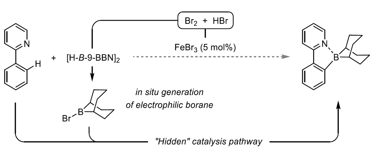 Boron_Chemistry's tweet photo. Multifaceted Hidden Catalysis Revealed by Mechanistic Analysis of FeBr3-Catalysed Arene Borylation (@angew_chem): https://t.co/QUF4XcaJYq (@SPThomasGroup; @EdinburghChem). https://t.co/dZ9ws9ghsO