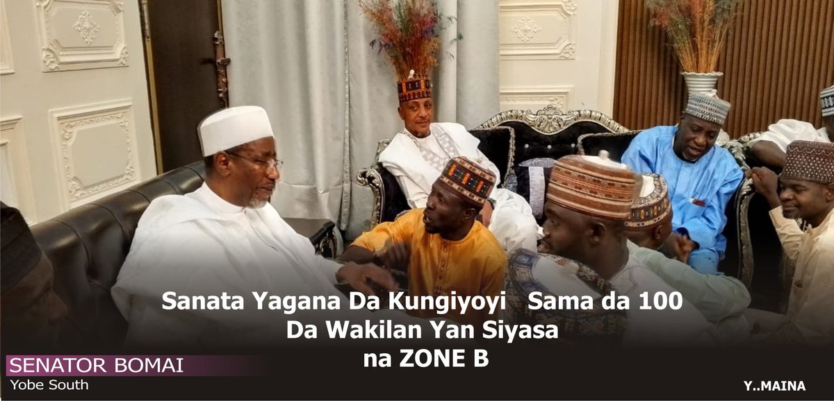 YusufMaina12's tweet photo. A Zuwan Sanata Bomai, Ya gana da Wakilan kunkiyoyin Siyasa Sama Da Guda 100 Da Kusosin Yan SIYASAR ZONE B...

A Gidan Sa Dake Potiskum... 

Yusuf Maina https://t.co/2V1VfytBzO