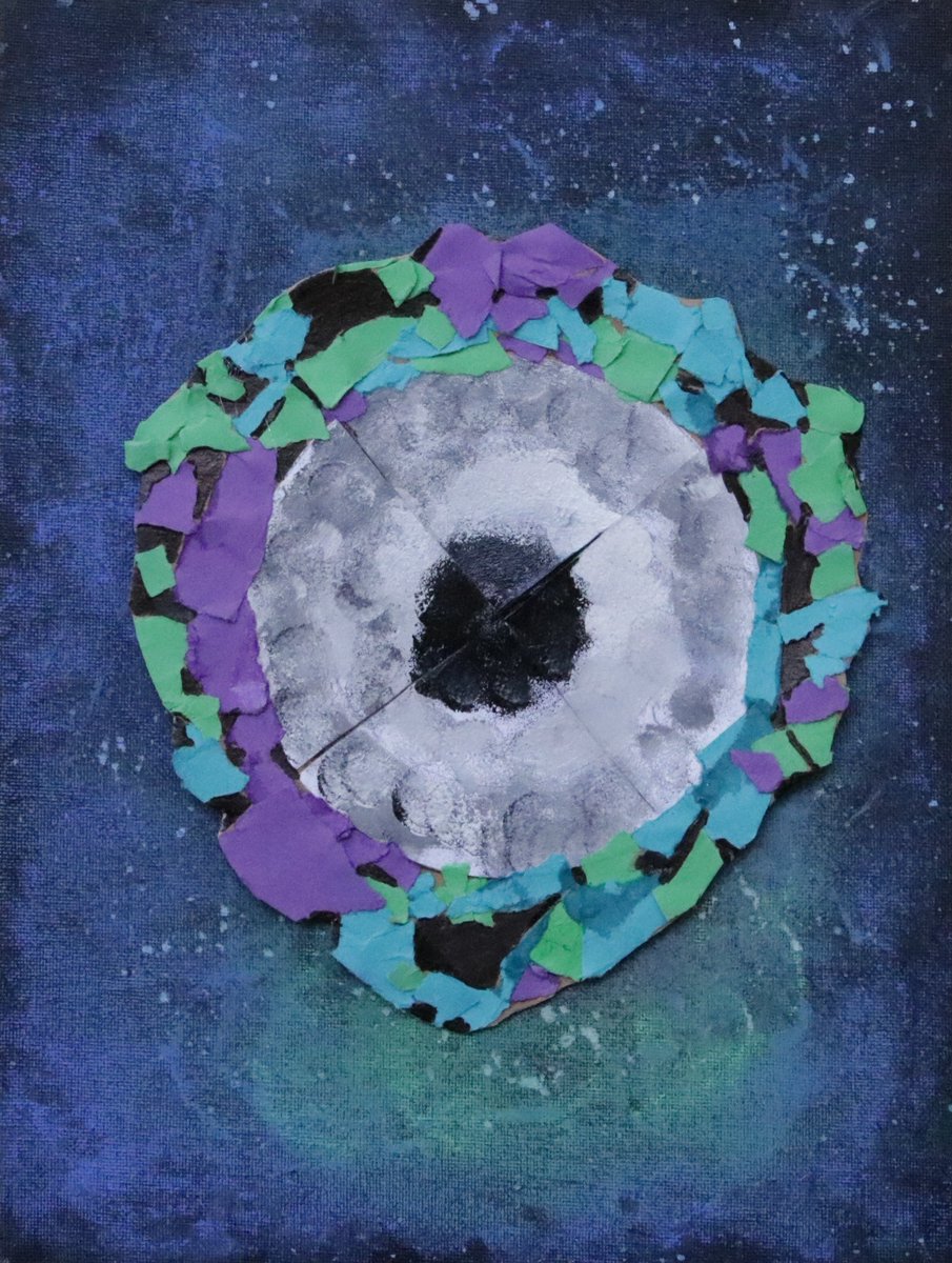 Sergio F.⁠ | 1st Grade
Hoover Elementary School
Grayscale Moon Galaxy (2024)⁠
Acrylic Paint, Fluid Paint, Chalk, Construction Paper

♡ ♡ ♡⁠

Attitudinal Healing Principle #4: We can let go of the past and of the future.

#12DaysOfAttitudinalHealing