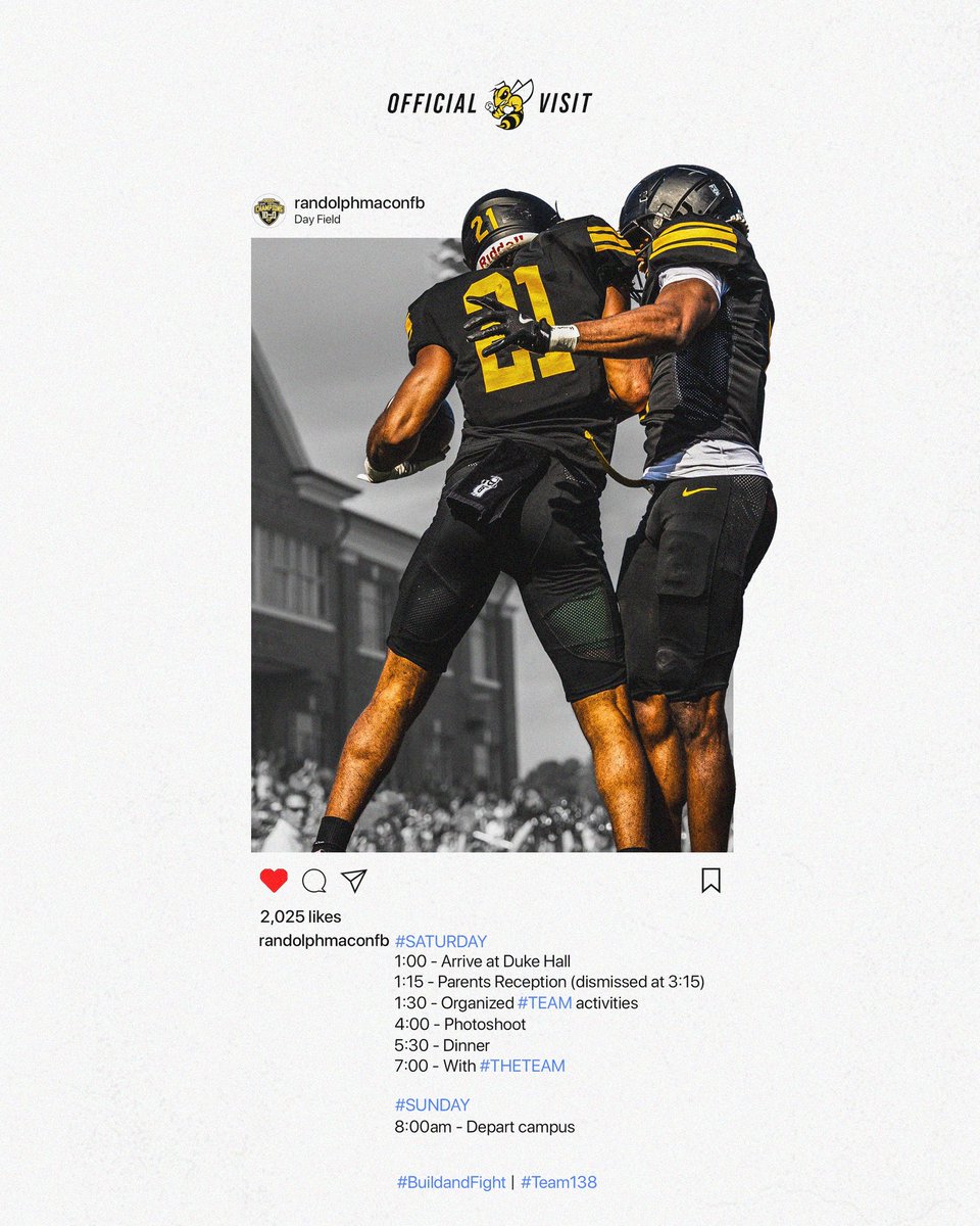 Happy to say I will be at Randolph Macon College January 25th!!!
<a href="/RMCfootball/">𝗥𝗔𝗡𝗗𝗢𝗟𝗣𝗛-𝗠𝗔𝗖𝗢𝗡 𝗙𝗢𝗢𝗧𝗕𝗔𝗟𝗟</a> <a href="/CoachMcGeeRMC/">Nick McGee</a> <a href="/Coach_NJackson/">Noah Jackson</a> <a href="/Wade_nick_5/">Nick Wade</a> <a href="/coach_HShep/">Hunter Shepherd</a>