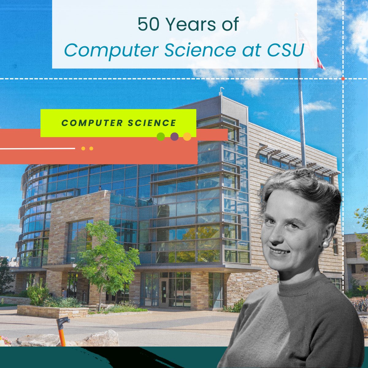 Congratulations 🎉 are in order for the computer science department. This year marks the 50-year anniversary as a department at Colorado State University. 

Read more in Elements: col.st/4Q9dm