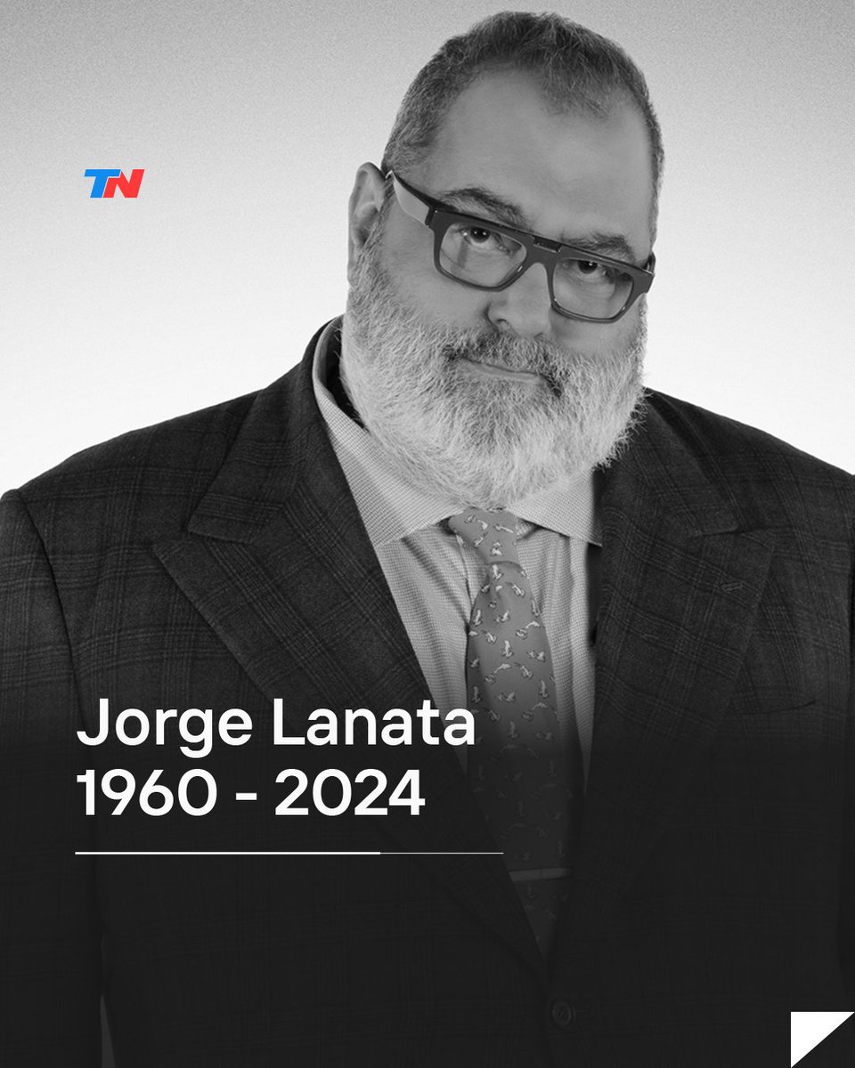 todonoticias's tweet photo. ⚫ Murió Jorge Lanata, un ícono del periodismo argentino  https://t.co/9Fw3zJjCkk https://t.co/yq4w5FsLRQ