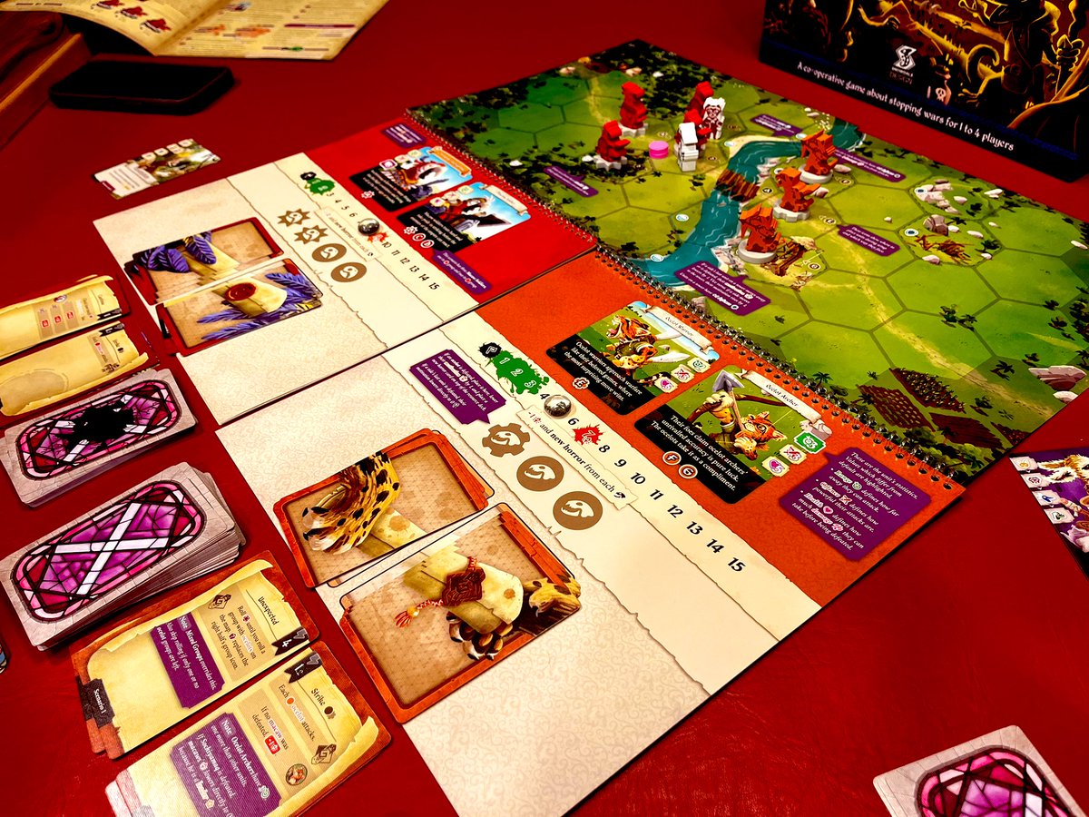 The Meeple Dungeon (@meepledungeon) on Twitter photo Here are some shots from the first scenario of Peacemakers Horrors of War. We lost...but came suuuuper close to getting both sides to sign a peace treaty. On to scenario 2!
<a href="/SnowdaleDesign/">Snowdale Design</a> Here are some shots from the first scenario of Peacemakers Horrors of War. We lost...but came suuuuper close to getting both sides to sign a peace treaty. On to scenario 2!
<a href="/SnowdaleDesign/">Snowdale Design</a>