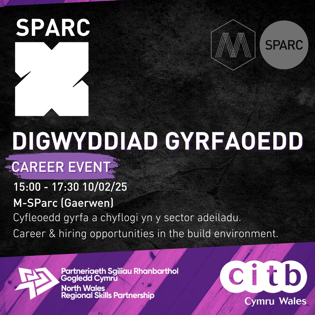M-SParc (@m_sparc) on Twitter photo Poeni am fynd yn ôl i'r gwaith yn y flwyddyn newydd? Gwnewch yr adduned i gael swydd gwell! ✨ Make your New Year's Resolution to get a better job in 2025!
🔗 m-sparc.com/careers/
🎟️ sparcx3.eventbrite.co.uk
#swyddi #jobs <a href="/CITB_Wales/">CITB Wales</a> <a href="/CITB_Cymru/">CITB Cymru</a> <a href="/SkillsNWales/">PSR Gogledd Cymru | RSP North Wales</a> @DaroganTalent Poeni am fynd yn ôl i'r gwaith yn y flwyddyn newydd? Gwnewch yr adduned i gael swydd gwell! ✨ Make your New Year's Resolution to get a better job in 2025!
🔗 m-sparc.com/careers/
🎟️ sparcx3.eventbrite.co.uk
#swyddi #jobs <a href="/CITB_Wales/">CITB Wales</a> <a href="/CITB_Cymru/">CITB Cymru</a> <a href="/SkillsNWales/">PSR Gogledd Cymru | RSP North Wales</a> @DaroganTalent