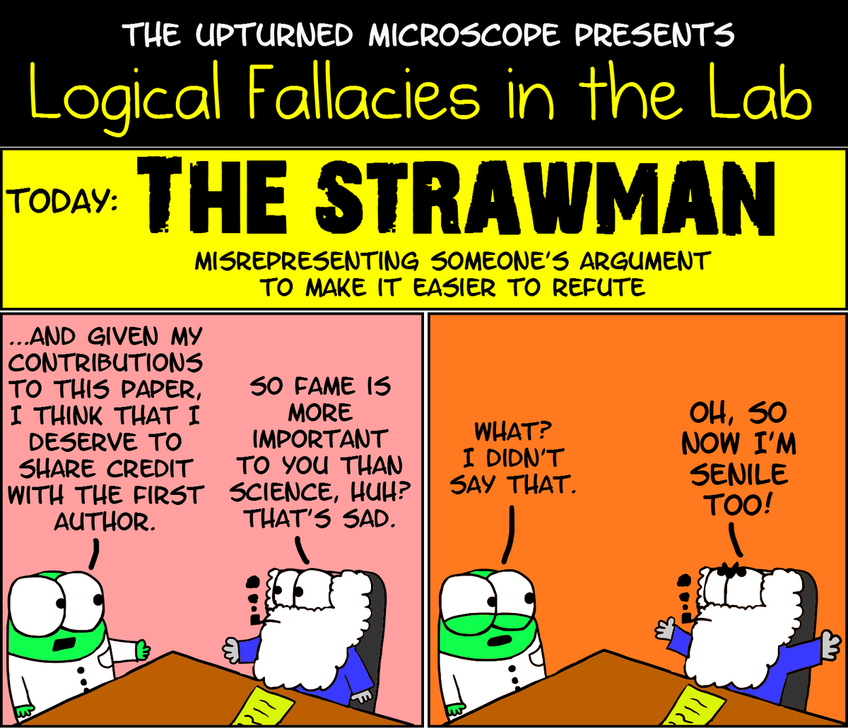 ProfessorsBlogg's tweet photo. g)  In a  typical Strawman fallacy [13] scheme, the authors first attribute to  SWEDHR statements that are not ours, not said nor written by us, only to  afterwards they artificially build up an argument to “refute”  …something that in fact we have never uttered.

h)  The  authors give a wrong, misleading, and in my opinion libellous  description of the true academic status of the SWEDHR members and lead,  in an apparent effort trying to reduce SWEDHR academic competence, and  thus diminishing the expertise impact of the organization. They affirm  that we at SWEDHR “claim competence in medicine” or “attempt to  legitimize itself as a group of medical experts”.[14] Whereas they know  well –as it appears in the signatures of our articles listed in their  Reference section which they should have read –but also in the Journal  of the Swedish Medical Association– that both the chair and vice chair  of SWEDHR (Prof. Anders Romelsjö), are not only Doctor of Medicine  graduated at the Karolinska Institute, but also both titled professor  emeritus, and formerly employed at that institution. All the rest of  SWEDHR members that have been signatories of professional opinions  appearing in our analyses in The Indicter are medical doctors of  different specialities. And one a maxillofacial surgeon.

i)  Further on their topic of SWEDHR “claimed” competence,  Shyrokykh and Kragh’s surreptitiously question paediatric competence in  SWEDHR [15] as to whether being able to analyse the White Helmets  malpractice in infant victims. Whereas knowing (or should know, if they  would have read the article they quote) that Dr. Leif Elinder, then  member in SWEDHR board of directors, is a Swedish specialist in that  field. He wrote in the exact same article quoted by Shyrokykh and Kragh  [16]: “After examination of the video material, I found that the  measures inflicted upon those children, some of them lifeless, are  bizarre, non-medical, non-lifesaving, and even counterproductive in  terms of life-saving purposes of children”.

In sum,  by trying belittling SWEDHR doctors’ actual competence in various  medical fields, or down to the level of insinuating that it is all just a  “claim” of medical competence, Shyrokykh and Kragh pretend discredit  the validity of our findings and, above all, dispute the legitimacy of our organization. These are typical ad-hominem fallacies,[17]  blatantly or veiled, which commonly reveal low academic ethics, absence  of own theses’ supportive facts, or poor argumentation skills.