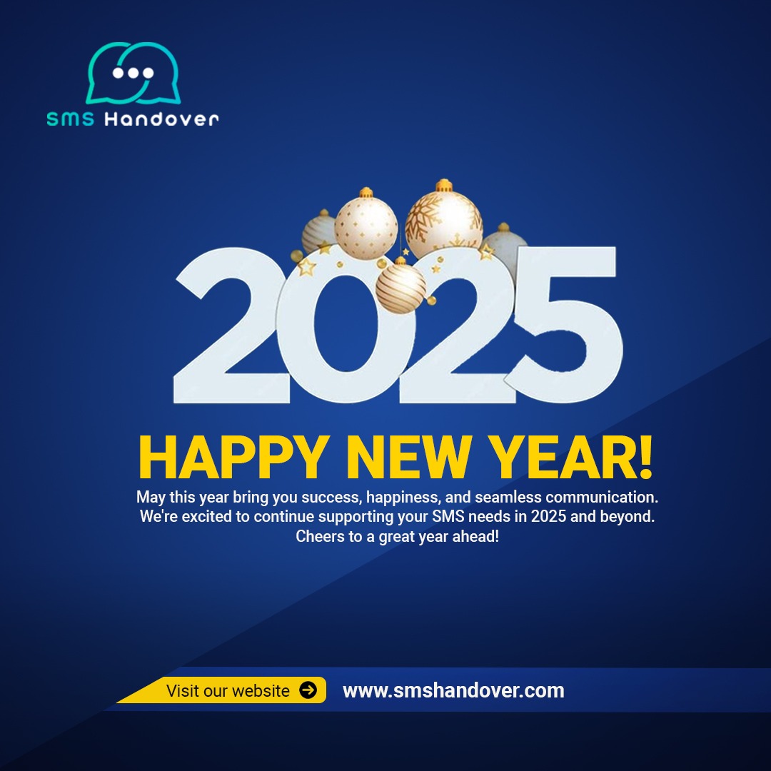 SMSHandover's tweet photo. 🎉 Happy New Year 2025 from SMS Handover! Wishing you success and seamless communication. 🌟 https://t.co/bx2fLo5nKI https://t.co/X5As0DNsiG